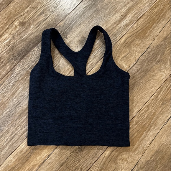 Bombshell Sportswear Tops - Bombshell Sportswear Black Racerback Crop Tank